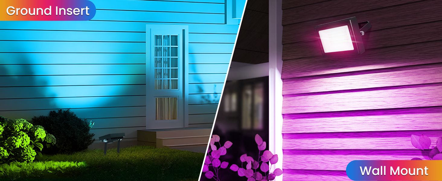 Світлодіодний прожектор MEIKEE 25W RGB з пультом, 30 режимів, 10 кольорів, пам'ять, IP66, 6 рівнів яскравості, для вечірок, бару, будинку, Хелловін, 2 шт.