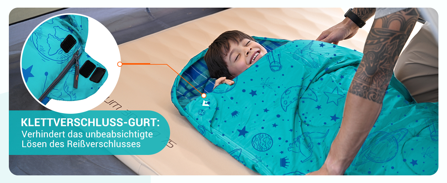 KingCamp Kids Sleeping Bag - Winter Warmth & 3-4 Season Comfort for Camping & Trekking - 170x70cm, 7°C Rating