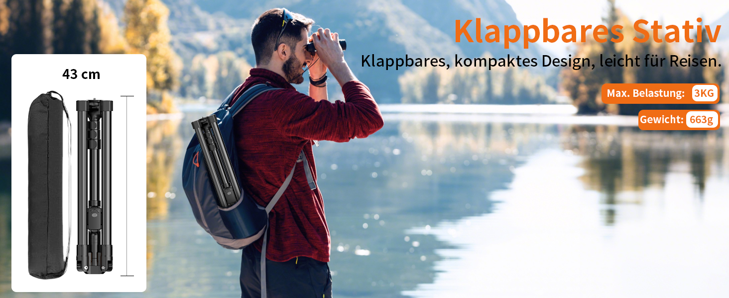 Штатив-трипод XXZU для камери, смартфона та кільцевої лампи, алюмінієвий легкий штатив з дистанційним пультом, 360° кулястою головкою та тримачем, чорний, 187 см