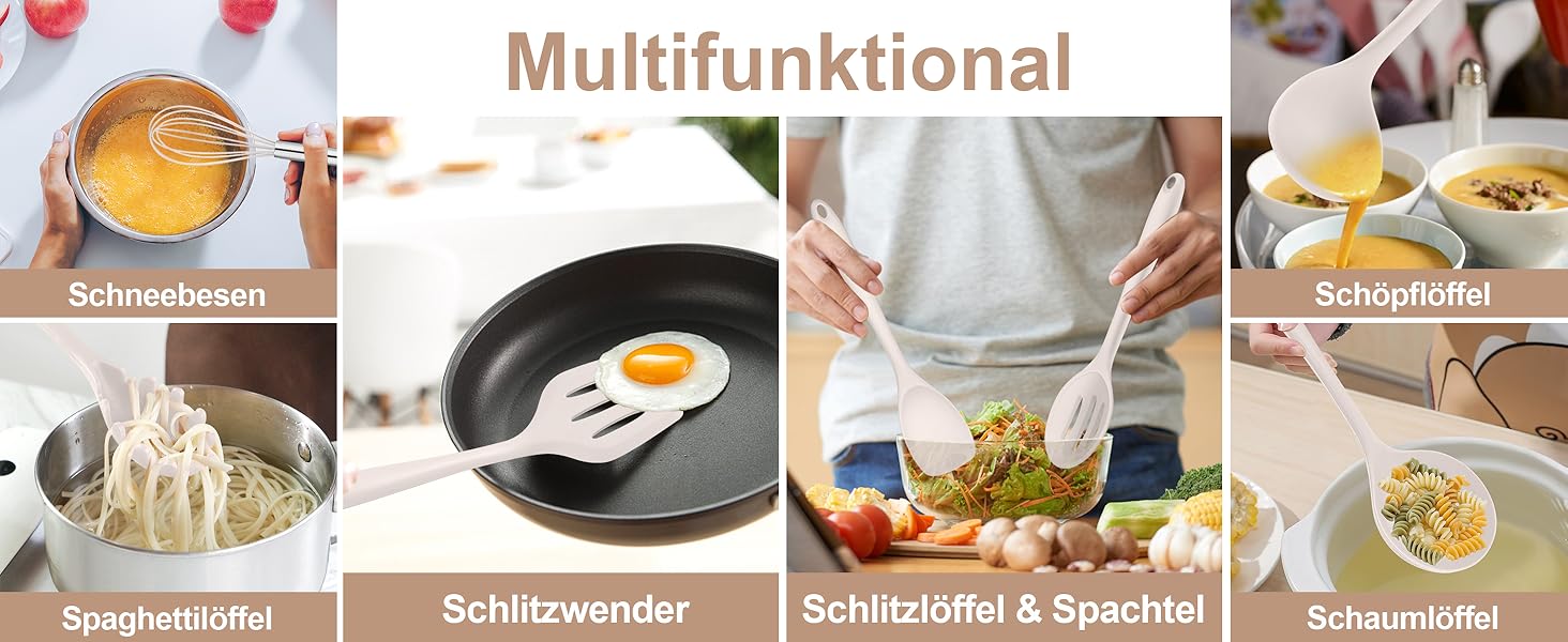 Набір кухонних аксесуарів Homikit, 16 предметів, хакі. Кухонні інструменти з підставкою, стійкі до високих температур, комплект кухонного посуду, придатні для миття в посудомийній машині