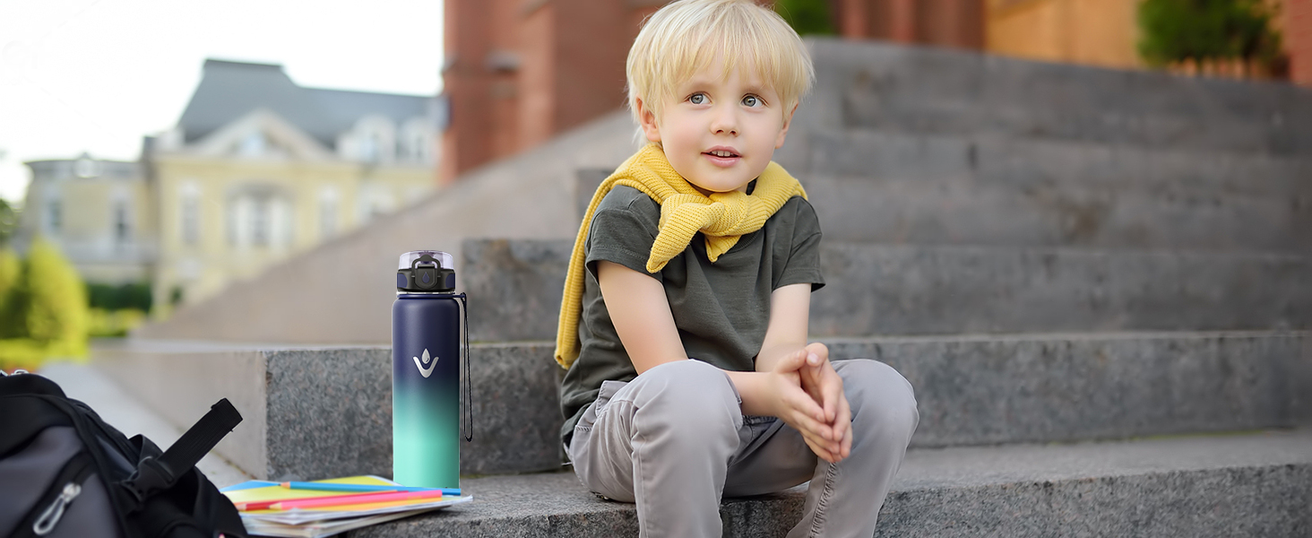 Термопляшка Vikaster 500 мл, нержавіюча сталь, без BPA, для спорту, подорожей та фітнесу (чорний & винно-червоний)