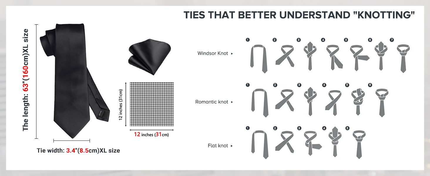 HISDERN Шовкова краватка для чоловіків 160 см, набір з кишеньковим хустинкою, для весілля та бізнесу, елегантний краватка (A1 Помаранчевий)