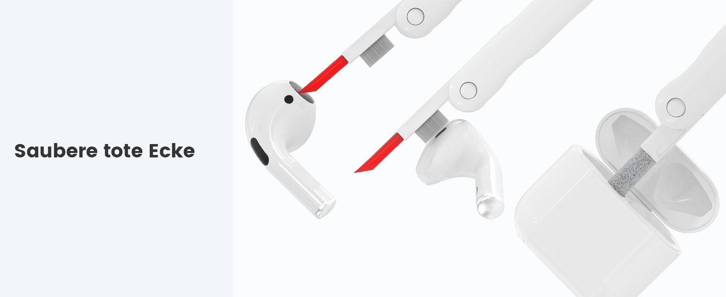 Набір для чищення клавіатури та навушників: щітка, стилус, 7 в 1. Підходить для AirPods, ноутбуків, телефонів, моніторів.