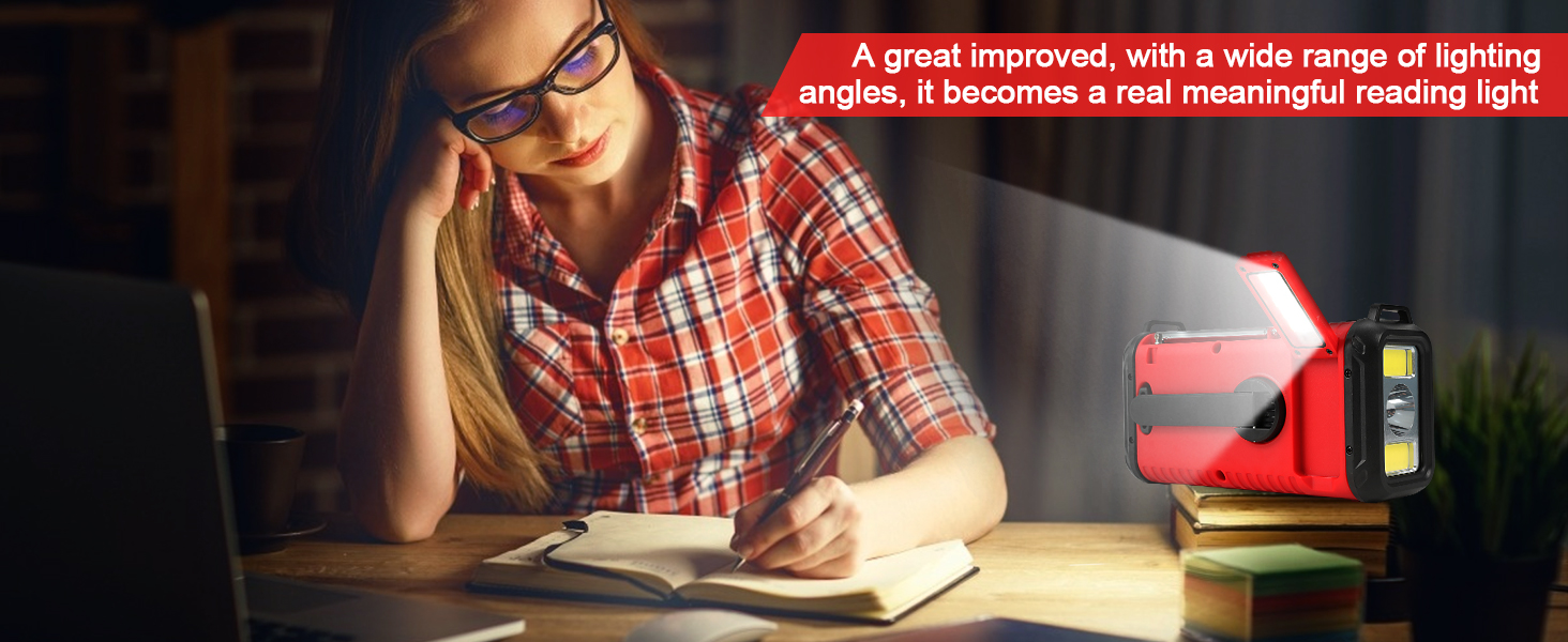 Радіо Kurbelradio на сонячній енергії 20000mAh з AM/FM, SOS-сигналом, LED-ліхтариком та USB-зарядкою, червоне