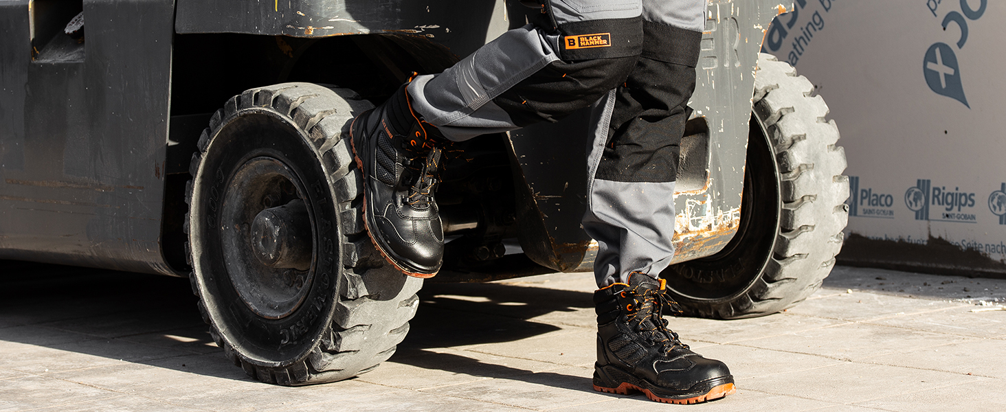 Чоловіче робоче взуття Black Hammer 8844Sicherheitsschuh, чорний, 42 EU