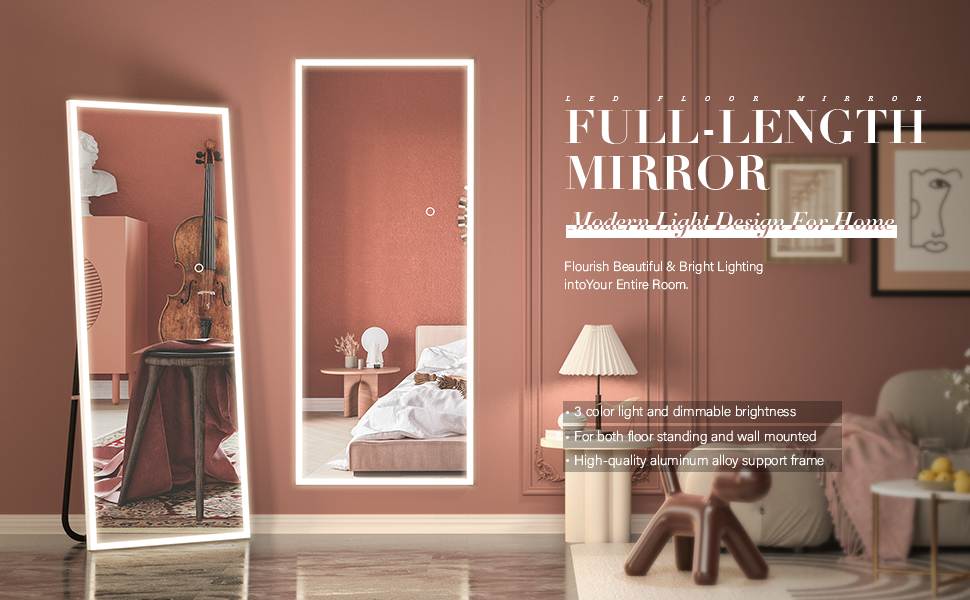 CASSILANDO Full-Length LED Mirror