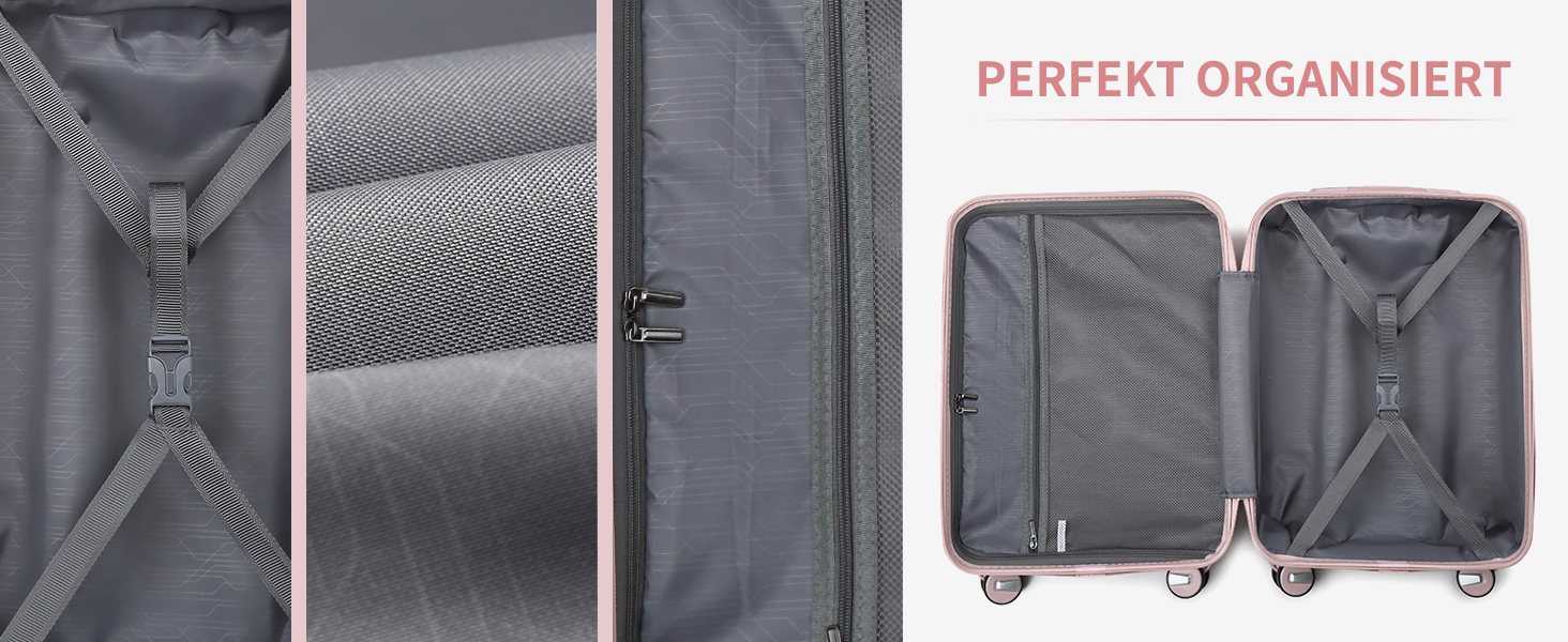 Чохол-валіза Sea Choice з поліпропілену, розширюваний, ручна поклажа, 4-х частинний набір, з TSA замком (Оранжевий)