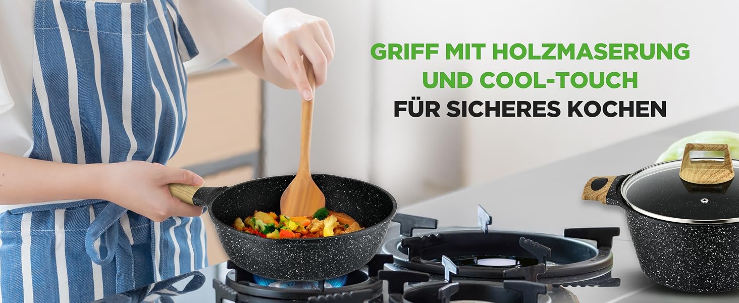 Набір посуду NutriChef 22 предмети антипригарний мармуровий – сковороди, каструлі, кухонне приладдя, форма для випічки, рукавиці, для індукції, посудомийна машина