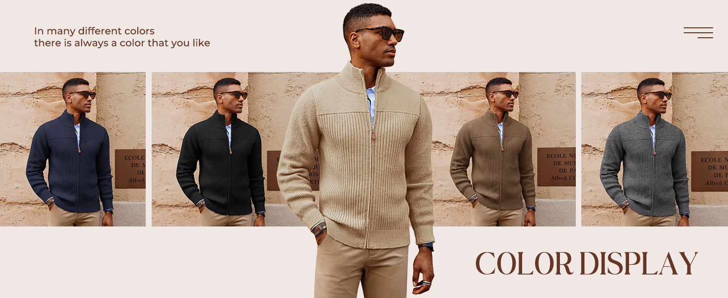 Кардиган чоловічий PJ PAUL JONES з блискавкою та стійким коміром, колір: темно-синій, розмір M