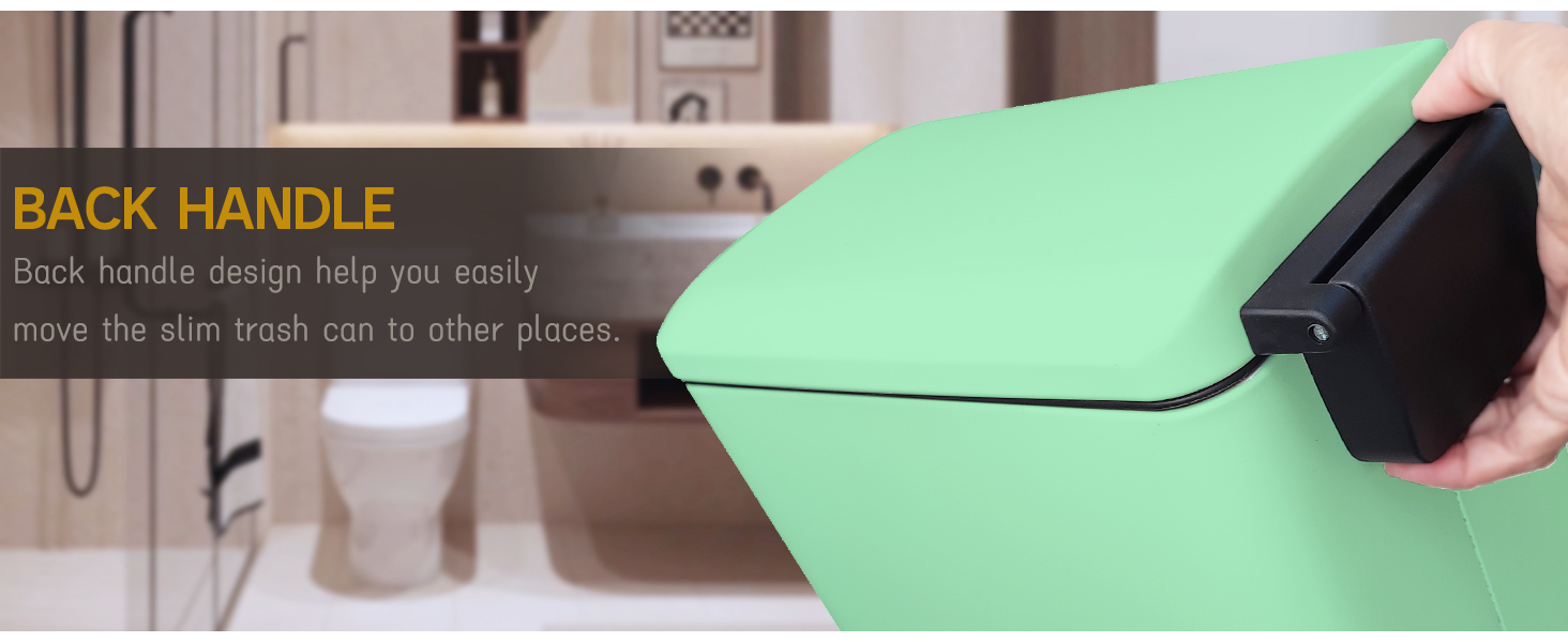 Відро для сміття кухонне 30 літрів, вузьке з кришкою, з м'яким закриттям, з педаллю, для кухні, ванної кімнати та офісу, зелене
