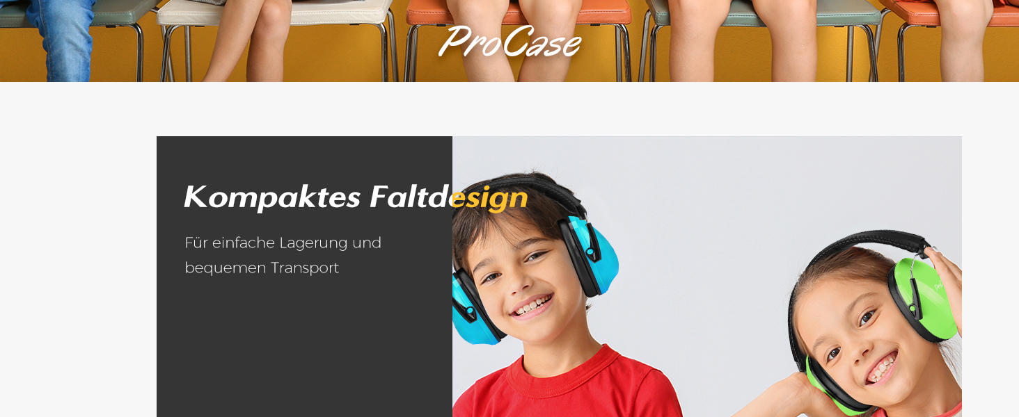 Навушники для дітей ProCase, захист від шуму NRR 2dB, для сну, подорожей, карнавалів, аутизму (блакитно-зелені, 2 шт.)