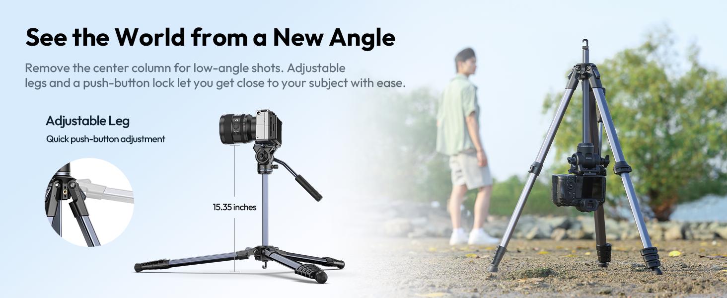 Штатив ULANZI Ombra II 156 см з кульковою головкою 360°, швидкознімною платформою та тримачем для телефону. Підходить для DSLR, Mirrorless камер, смартфонів. Вага 1,21 кг, вантажопідйомність 10 кг. Версія з ручкою на швидкознімній платформі чорного кольору.