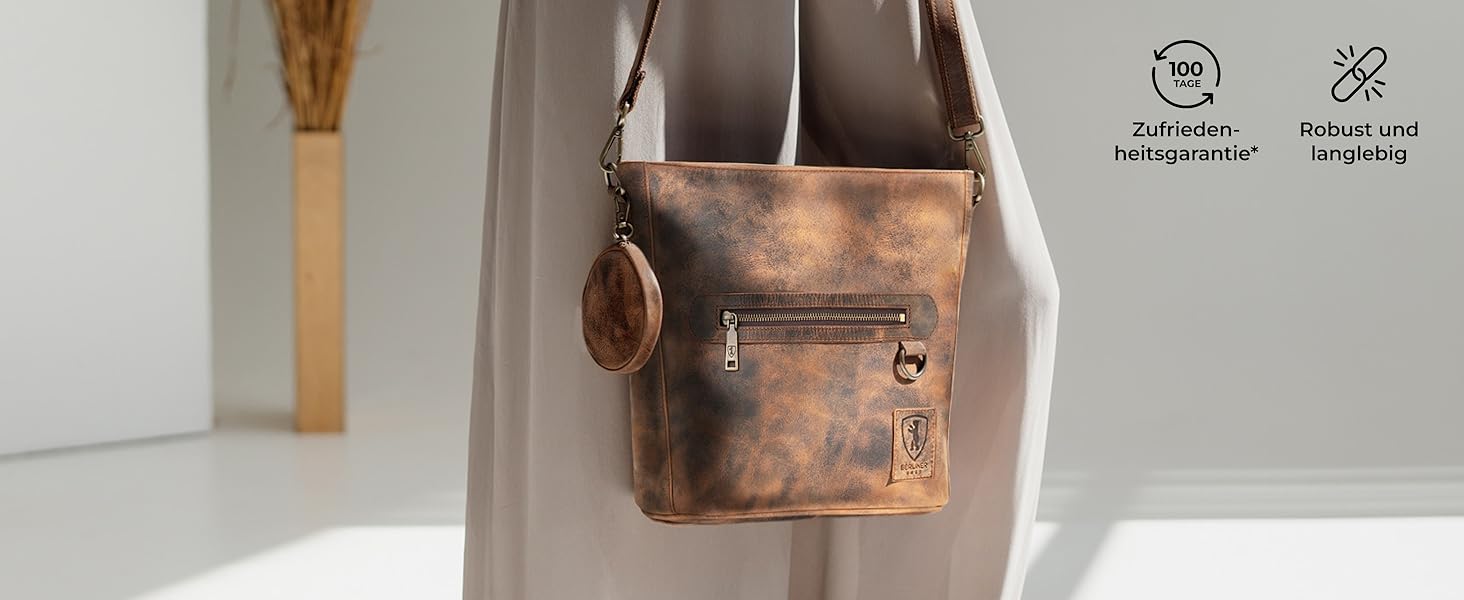 Сумка через плече Berliner Bags Siena Vintage з натуральної шкіри (Earth) - жіноча сумка-месенджер середнього розміру