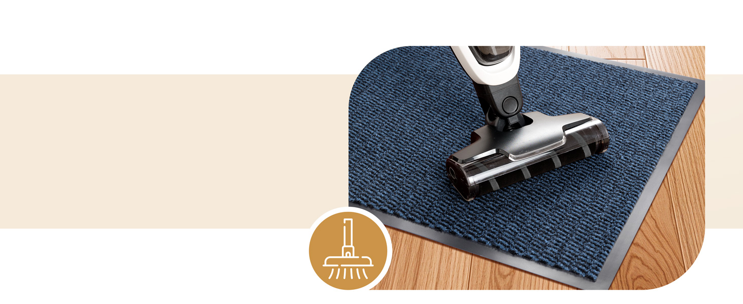 Килимок для дому 60x90 см, блакитний - Schmutzfangmatte для приміщень, килимок для входу, антиковзаючі