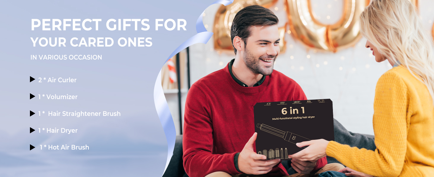 Air Styler 6-в-1: фен, щітка для локонів, випрямляч, об'єм, сушка волосся