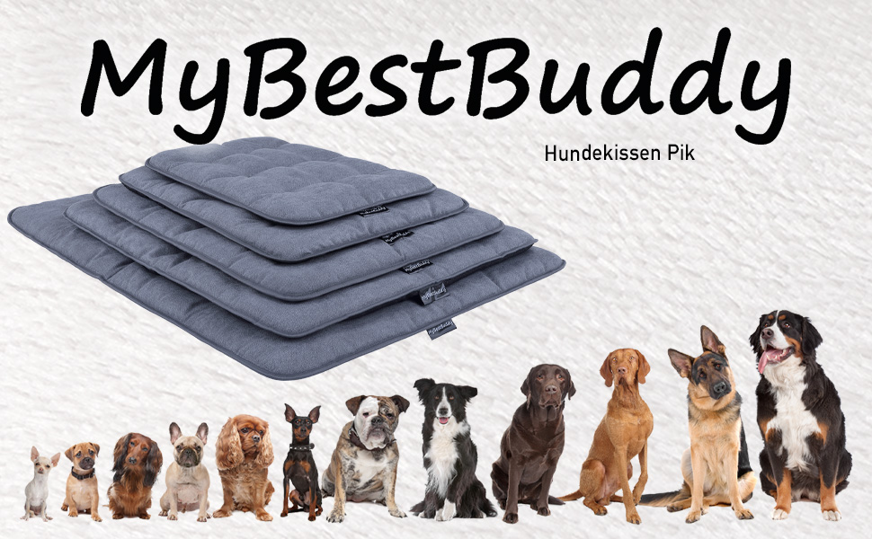 М'який лежак для собак MyBestBuddy Pik сірий S, для алергіків (100% поліестер), неслизький, можна прати при 40°C, з пухнастим чохлом, 60 x 40 см