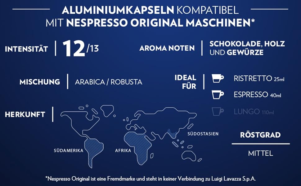 Кава в капсулах Lavazza Crema e Gusto для Nespresso, з нотками горіхів та шоколаду, 100 капсул (10х10г)