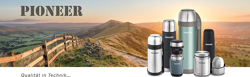 Pioneer Stainless Steel Insulated Drink Bottle - 200ml Double Wall Thermos Food Container - Keeps Hot 6h, Cold 24h - Leakproof, BPA-Free - Green