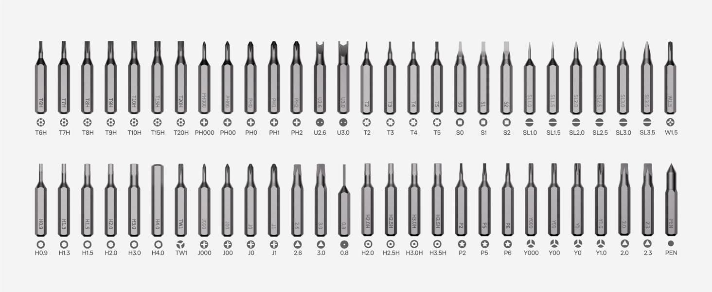 HOTO SNAPBLOQ™ S-A01 Міні Електричний Набір Викруток, Прецизійний Інструмент для Ремонту, 3 Регулювання Моменту, для Телефонів, Ноутбуків, Окулярів та Годинників