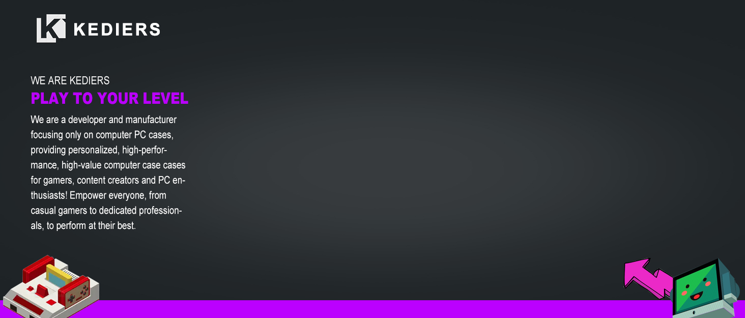 Корпус ПК KEDIERS H05: Ігрова Mid-Tower з 6 вентиляторами ARGB та скляною панеллю