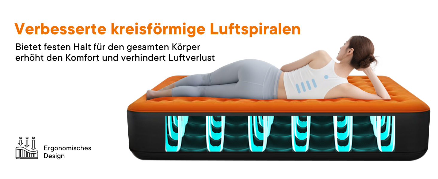 Надувний матрац самонадувний, 190x99x22 см, 150 кг, для кемпінгу, подорожей, гостей