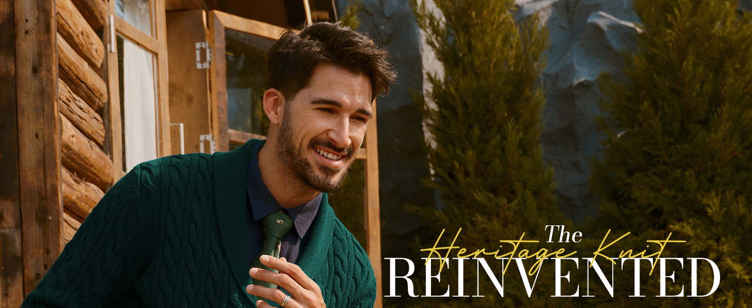 Кардиган чоловічий PJ PAUL JONES з коміром-шарфом, великий в'язання, чорний