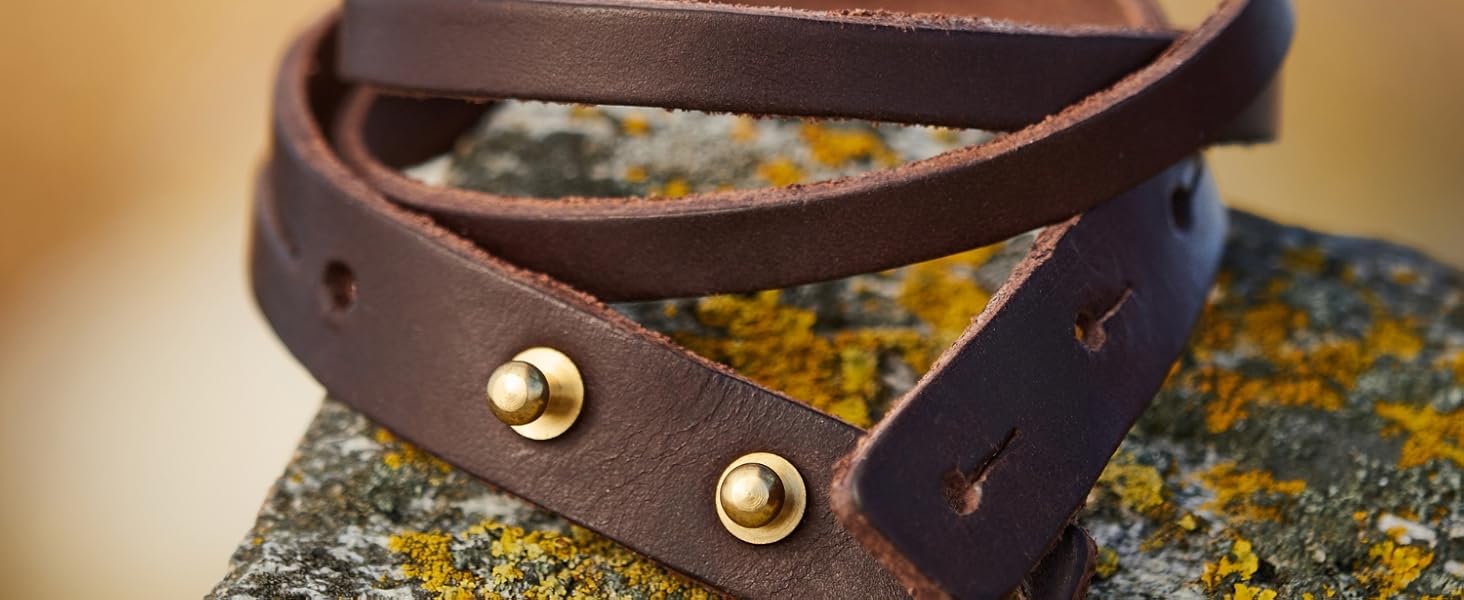 Преміум шкіряний браслет ручної роботи з Німеччини, унісекс. Шкіряний браслет-обгортка з нержавіючої сталі, коричневий, розмір XL (18-19 см)