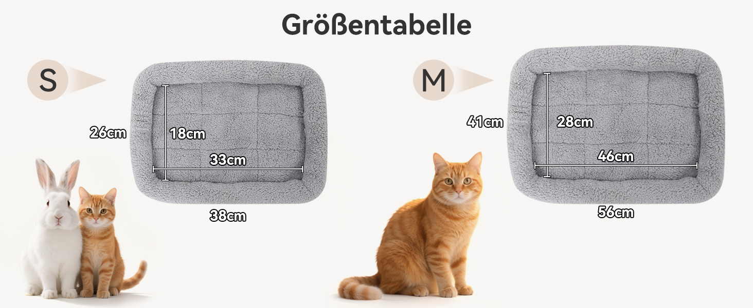 М'яке ліжко для котів та собак Namsan, плюшеве, теплий килимок, 45x60 см, сірий