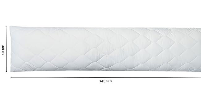 Ортопедична подушка для сну на боці ZOLLNER 40x145 см з 2 наволочками, для підтримки спини, стегон, живота, підходить як подушка для годування, сертифікат Oeko Tex