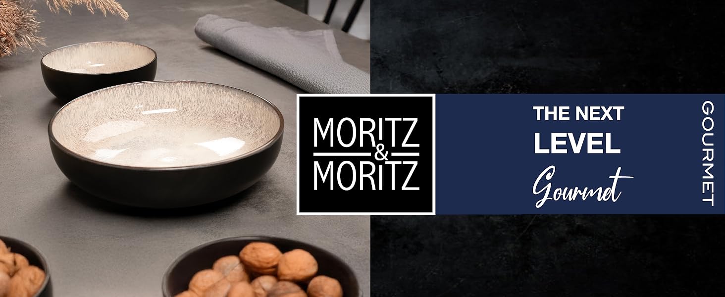 Набір посуду Moritz & Moritz VIDA на 12 осіб (36 предметів) - сучасний керамічний посуд для ресторану, мікрохвильовки та посудомийної машини