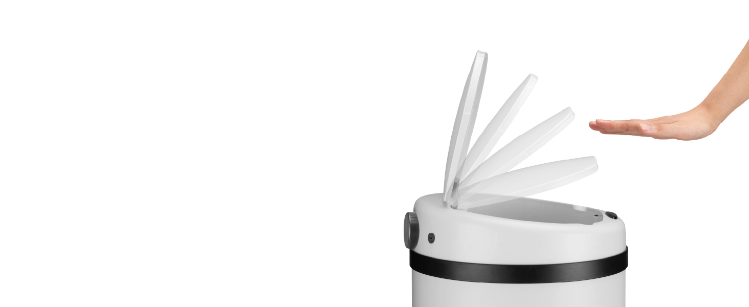 Відро для сміття Juskys з датчиком руху, 30 л, нержавіюча сталь, контактне відкриття, з кришкою для пакетів