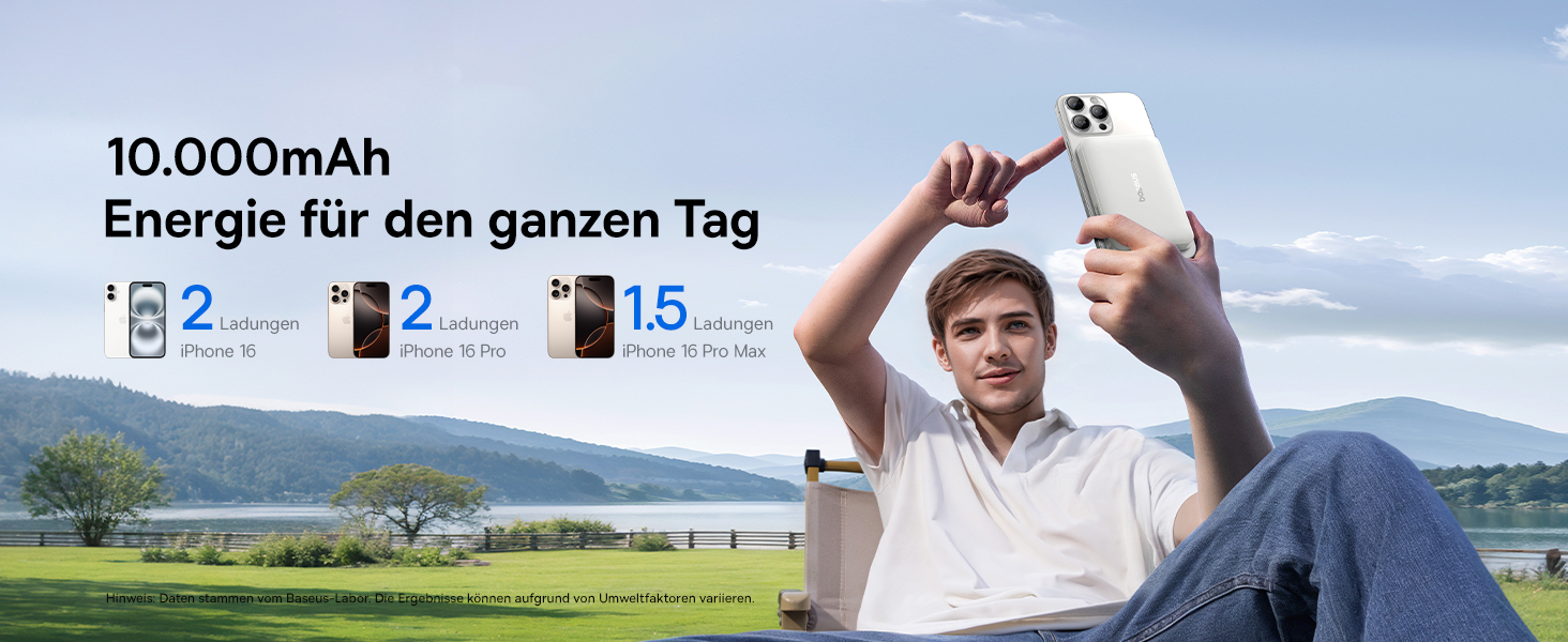 Power Bank Baseus EnerFill MagSafe 10000mAh з PD 22.5W та бездротовою зарядкою 15W для iPhone