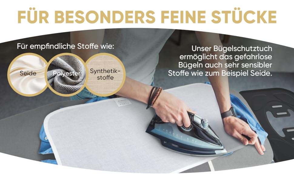 Прасувальна дошка Avieto XXL 124x43 см для парогенератора та праски | 5-шарове покриття, відбиття тепла, GlideCharge & Park Place