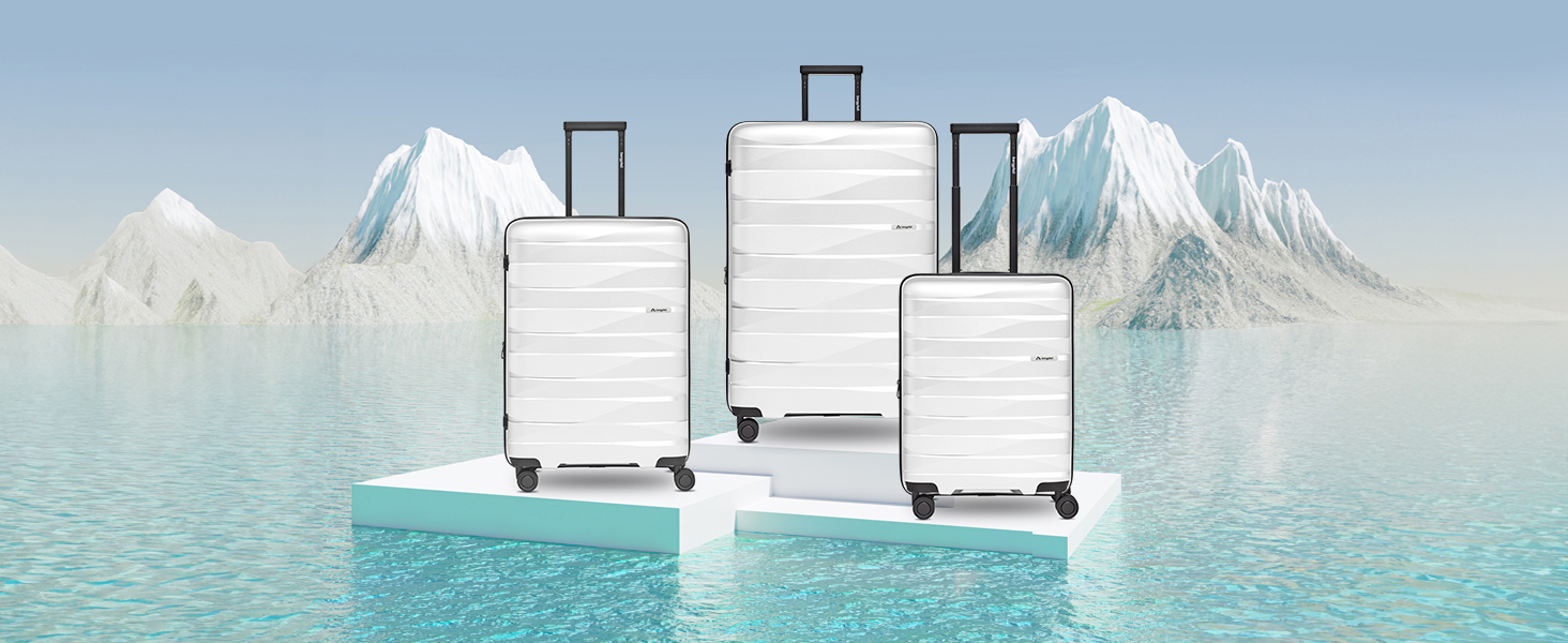 Чемодан середній з жорстким корпусом, розширюваний, 45 x 27 x 66 см, з подвійними колесами та TSA-замком, 3.7 кг, з високоякісного поліпропілену, унісекс, Emerald Green Metallic