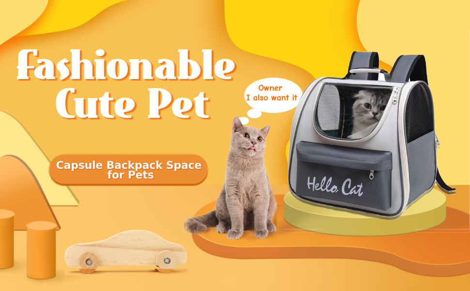 Рюкзак для котів та маленьких собак з сітчастим вікном, до 15 кг, чорний