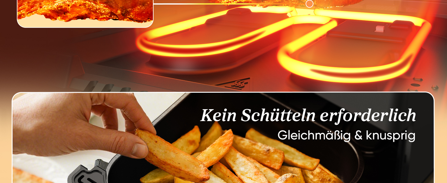 Фритюрниця Cosori Turboblaze Airfryer 9-в-1 з об'ємом 6л, сірий колір, з тихим DC мотором та 87 рецептами