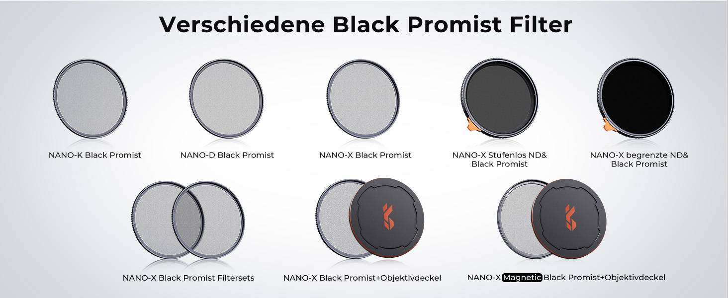 Фільтр K&F Concept 77mm Black Promist 1/8 з оптичного скла з Multi-Nano покриттям для відеозйомки/портретної фотографії (Nano-Klear)