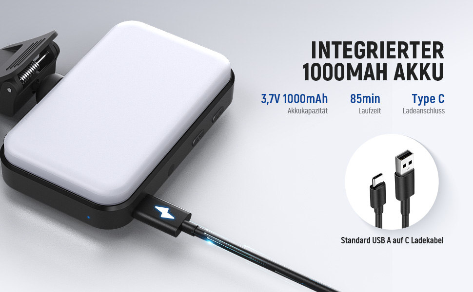 LED світло Neewer для селфі та відеозйомки на телефон, 54 світлодіоди, кліпса, CRI 88, 650mAh, для iPhone, ноутбук, вебкамера, Zoom, макіяж