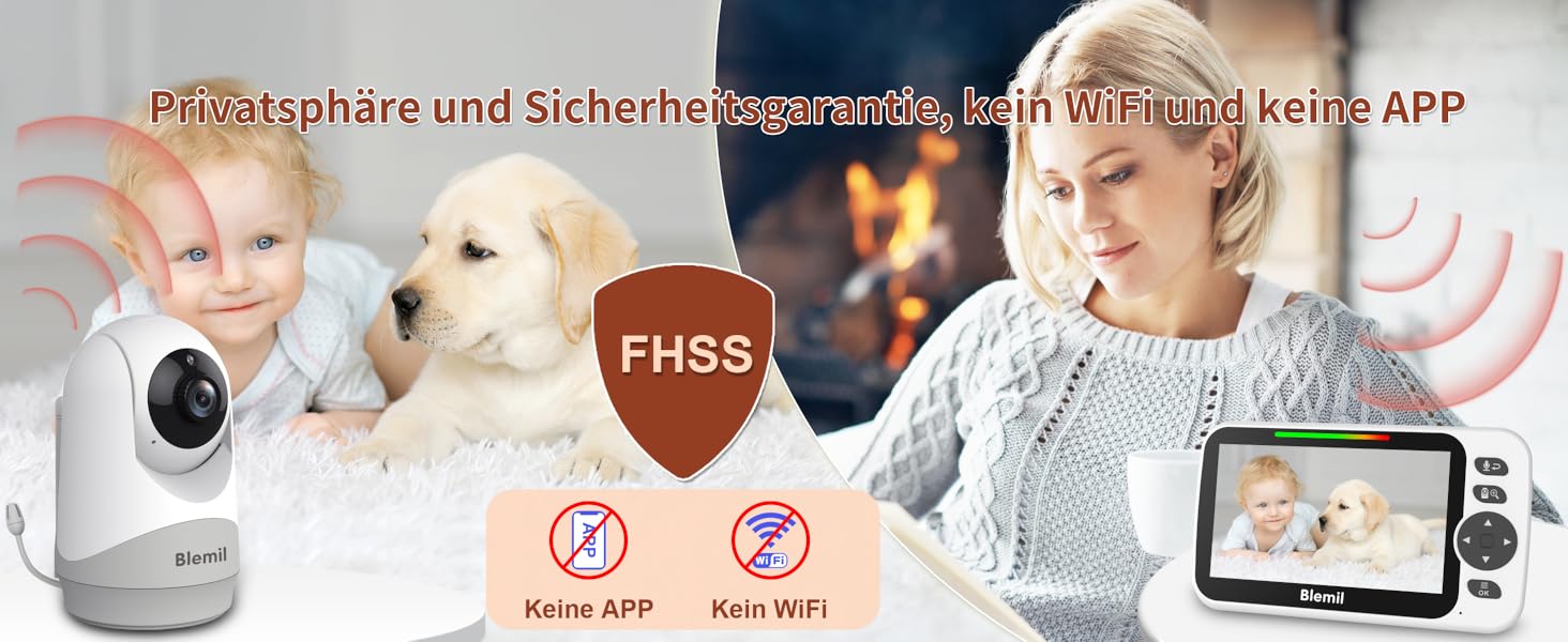 Дитячий відеомонітор з двома камерами, аудіо, акумулятор 30 годин, 5-дюймовий екран, віддалене керування (Pan/Tilt/Zoom), двосторонній зв'язок, датчик температури, нічне бачення