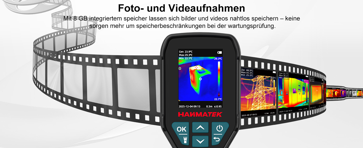 Тепловізор HANMATEK Ti240 для виявлення температурних аномалій та полювання: роздільна здатність 240x240, діапазон температур -68°F до +752°F, акумулятор