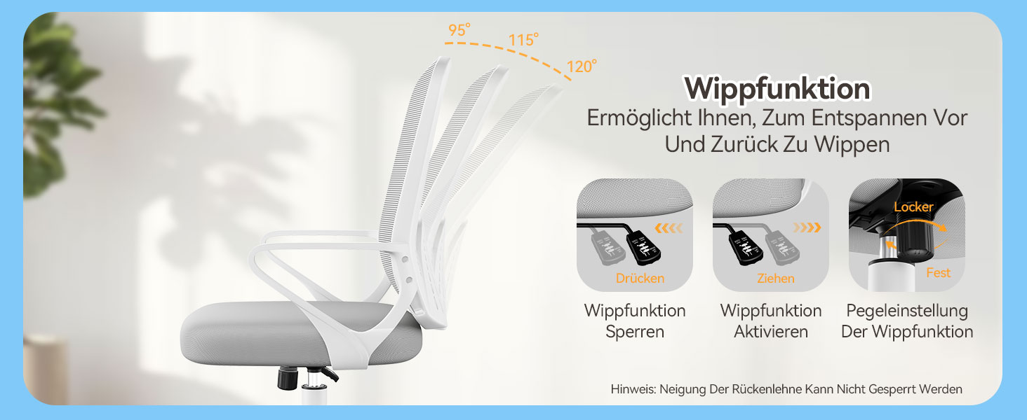 Офісний стіл Bürostuhl: ергономічний крісло з сітчастою спинкою, підтримка попереку, м'яке сидіння, регульована висота, сірий (без підголівника)