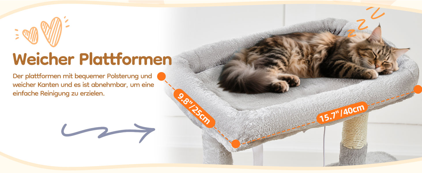 Котячий будиночок Taoqimiao з когтеточкою, 98 см, сірий. Когтеточка для котів, кігтеточка-дерево з будиночком, кошиком, 4 когтеточками та іграшками. MS029SW