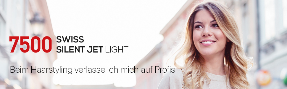 Професійний фен Valera Swiss Silent Jet Light 7500: потужний мотор PM-Pro, іонізація, 2000 Вт, чорний
