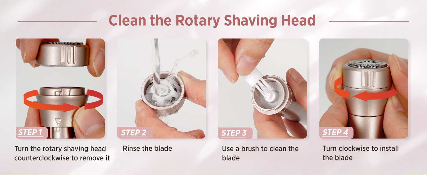 Електричний жіночий епілятор для тіла: безболісний пристрій для бікіні, обличчя, ніг, під пахвами – портативний для подорожей (рожеве золото)