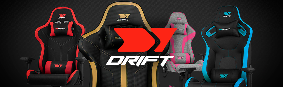 Професійне ігрове крісло DRIFT GAMING DR350 ергономічне, з 4D-підлокітниками, подушками під поперек та шию, нахил 135°, безшумні колеса, чорно-біле