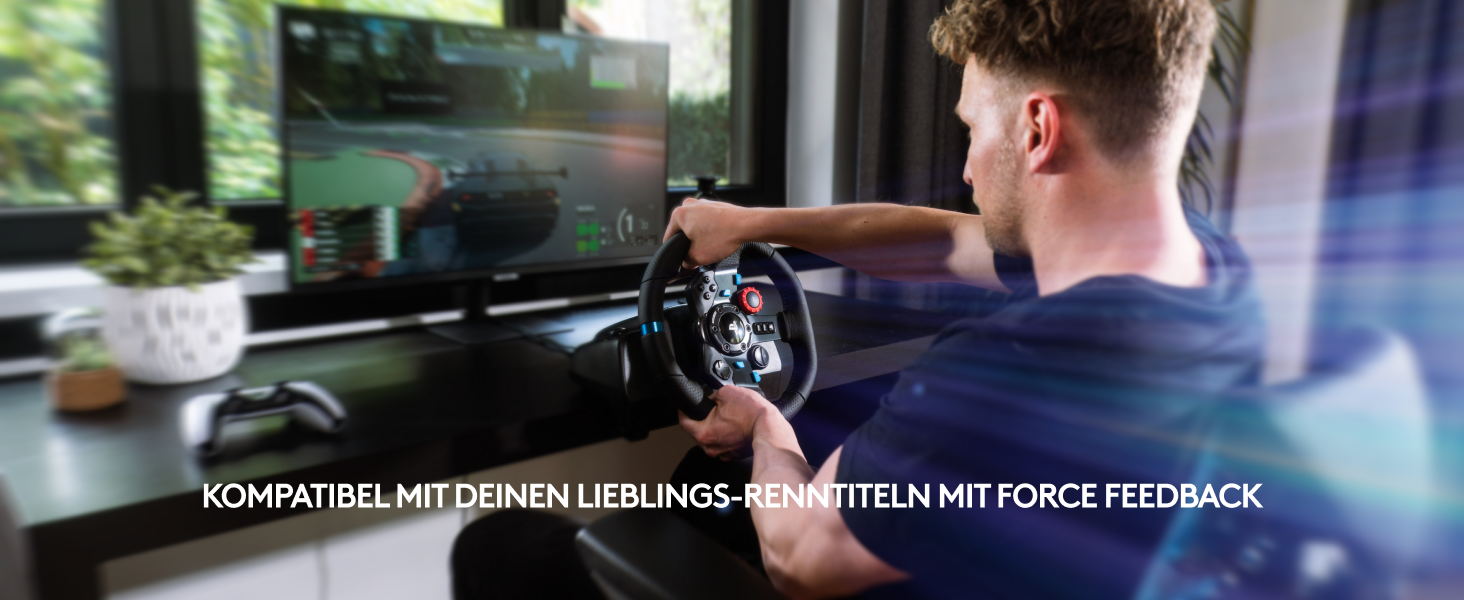 Руль Logitech G29 Driving Force з Force Feedback, 900°, шкіряний, педалі з нержавіючої сталі, для PS4/PS3/PC/Mac, чорний