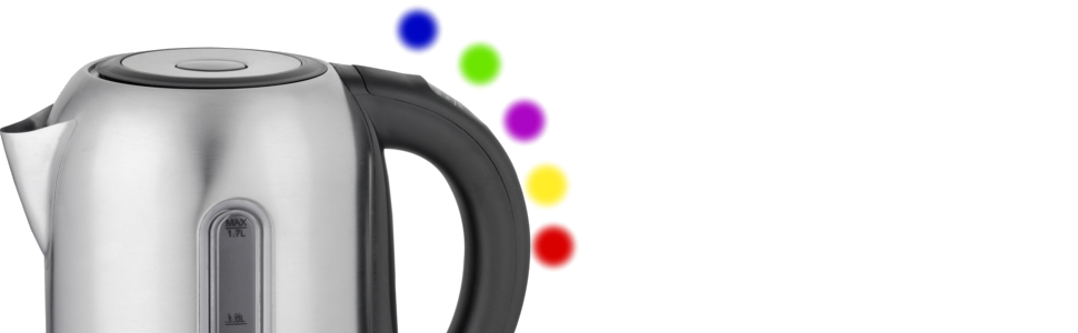 Електричний чайник з нержавіючої сталі, 1.7л, 2200W, регулювання температури 40-100°C