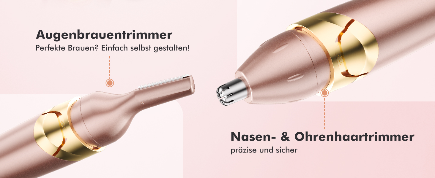 Електричний жіночий епілятор 6-в-1 для бікіні, обличчя та тіла - гладке гоління без подразнень