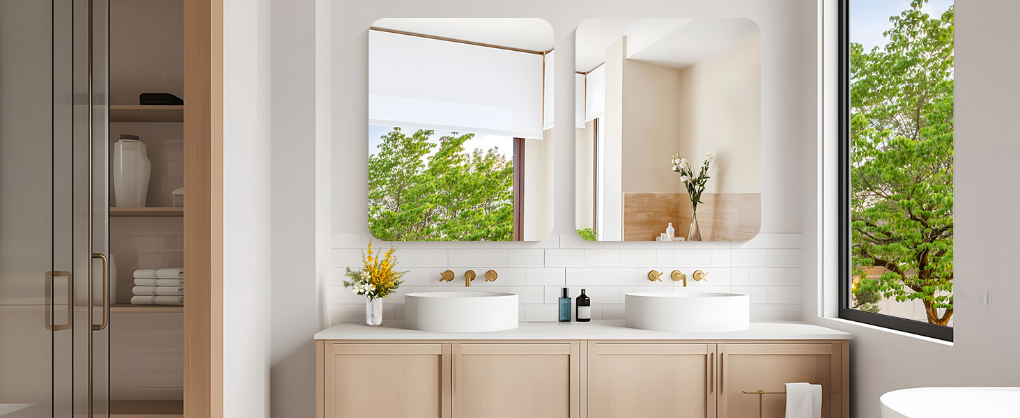 Дзеркало настінне прямокутне без рами 75x90 см для ванної, спальні, вітальні