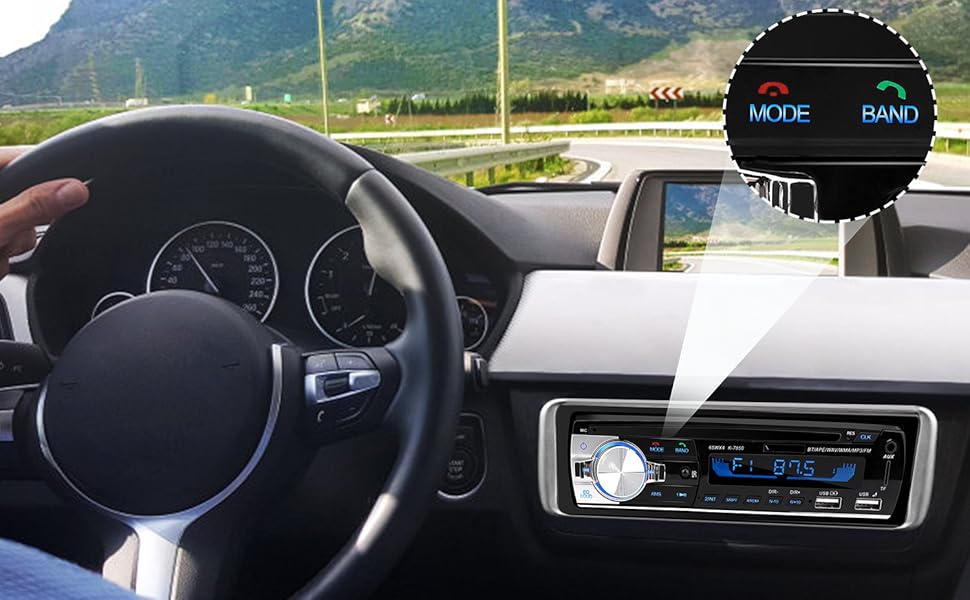 Автомагнітола з Bluetooth, бездротове підключення, для авто